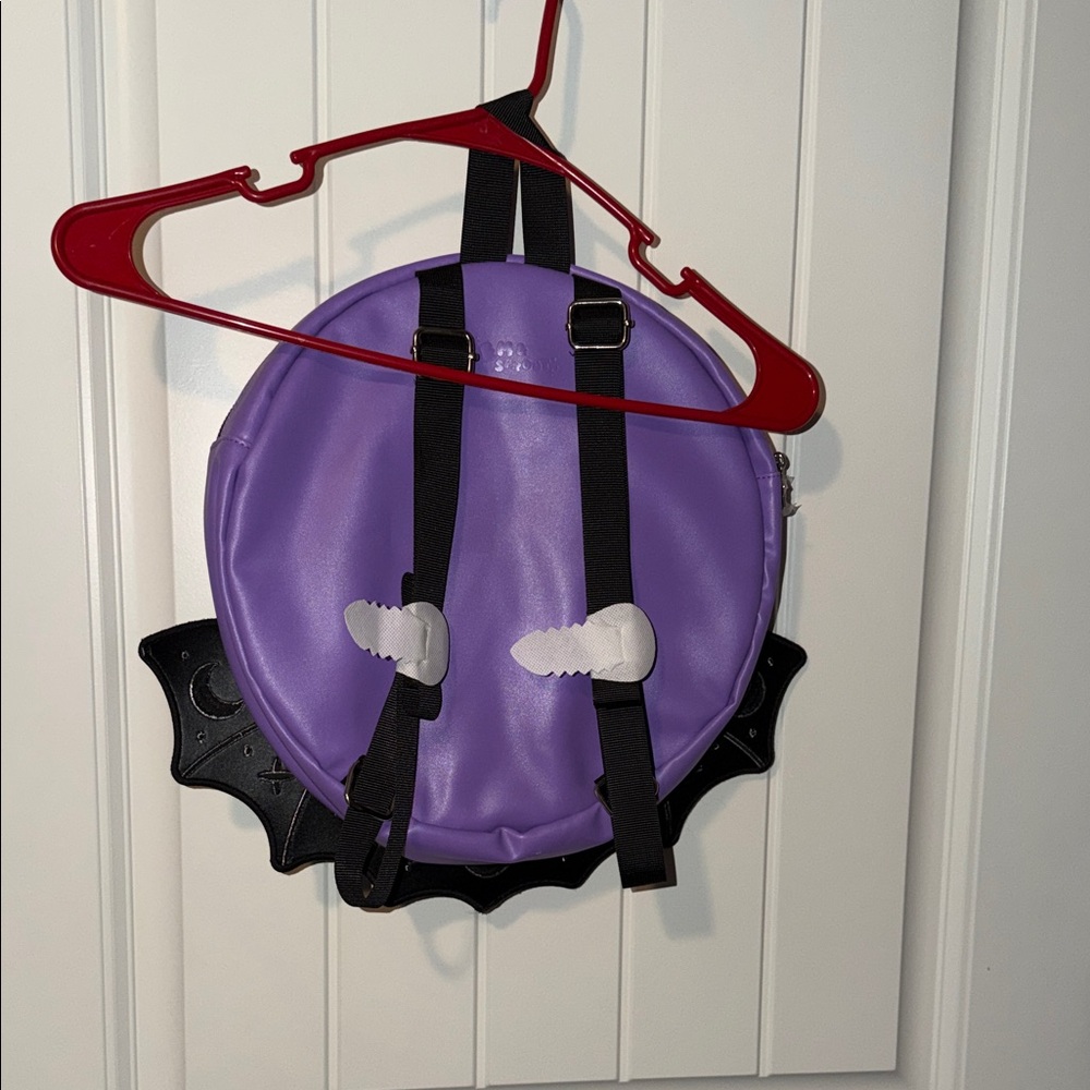Purple and Black Bat Backpack - Picture 4 of 7